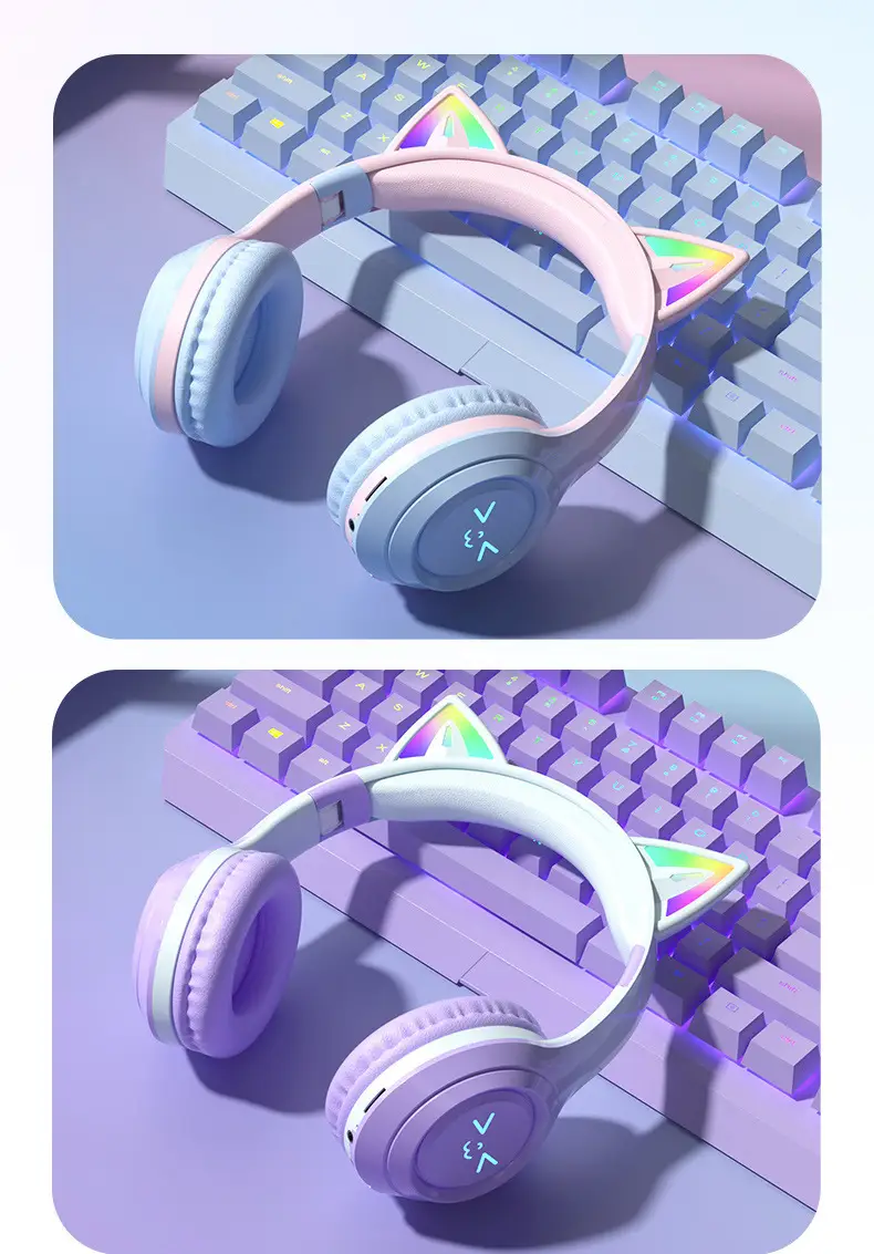 Wireless Cat Earheadset with Bluetooth 5.0 & Noise Reduction — feature 16