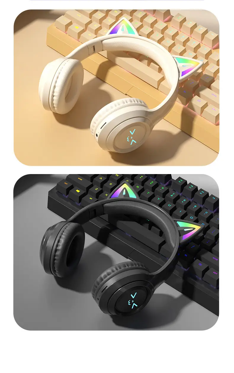 Wireless Cat Earheadset with Bluetooth 5.0 & Noise Reduction — feature 17