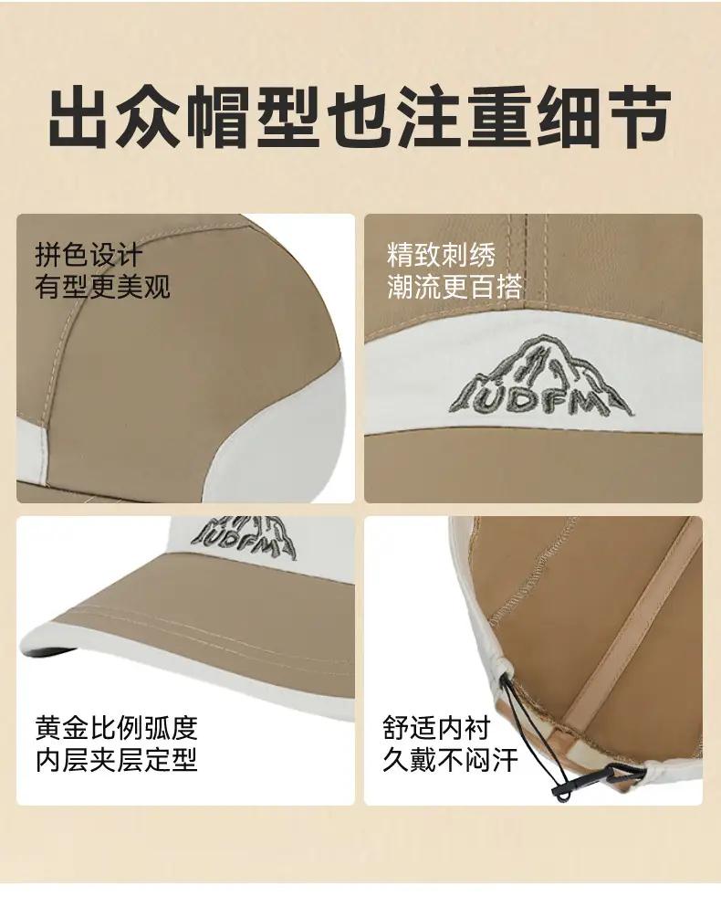 Women Baseball Cap Navy Blue Quick Dry Eaves — feature 12