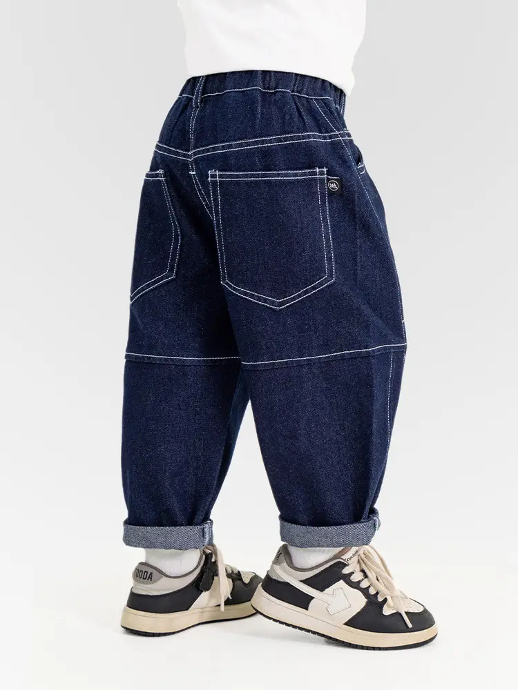 Valley of the Wind Boys Dark Blue Stressed Trousers Medium Small - Image 3