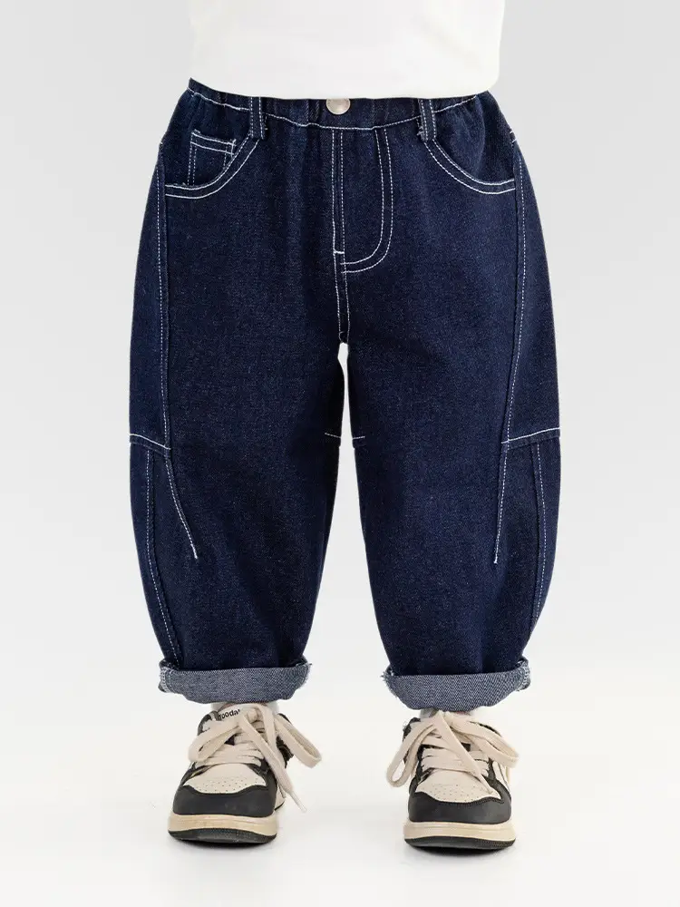 Valley of the Wind Boys Dark Blue Stressed Trousers Medium Small - Image 6