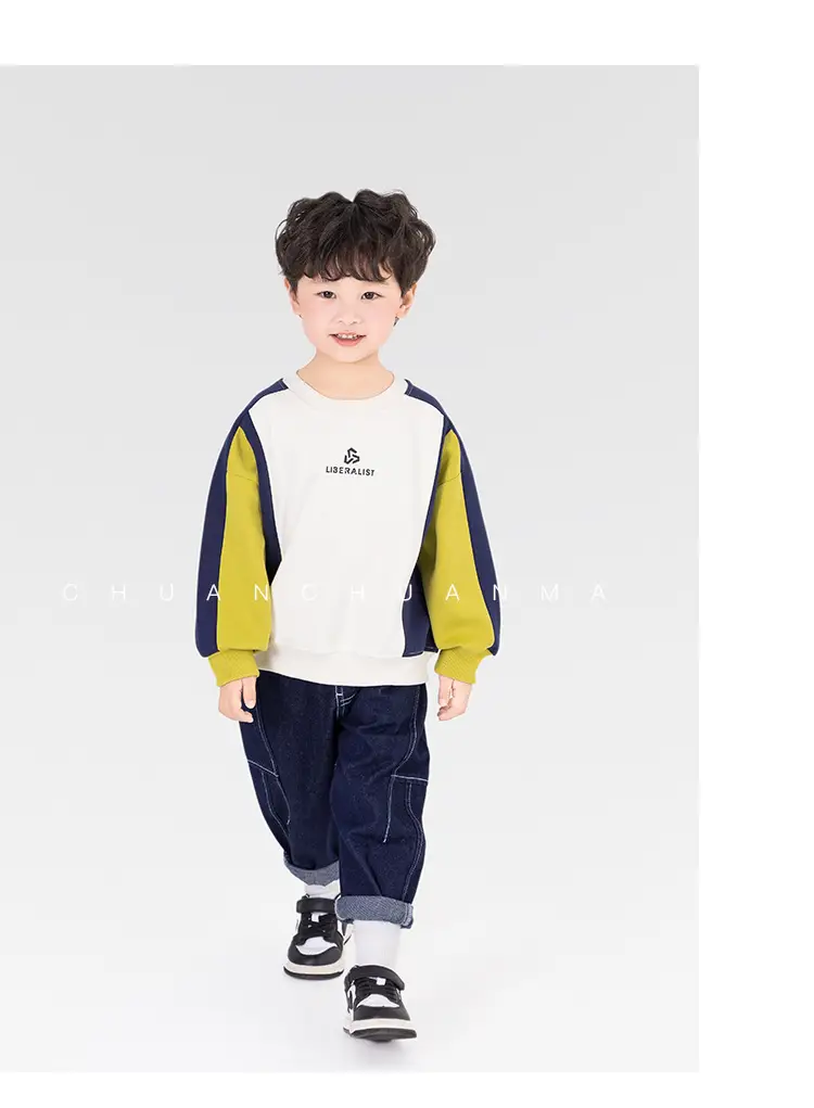 Valley of the Wind Boys Dark Blue Stressed Trousers Medium Small β feature 15