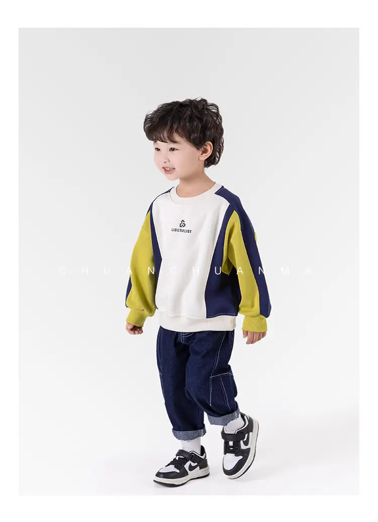Valley of the Wind Boys Dark Blue Stressed Trousers Medium Small β feature 16
