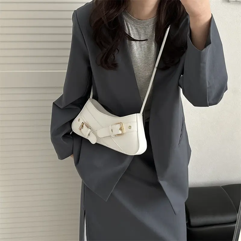White Crossbody Bag for Women 2025 Elegant Shoulder Bag - Image 9