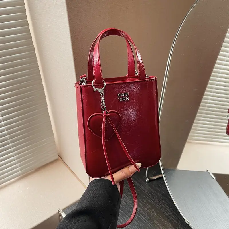 Trendy Crossbody Phone Bag for Girls Solid Brown