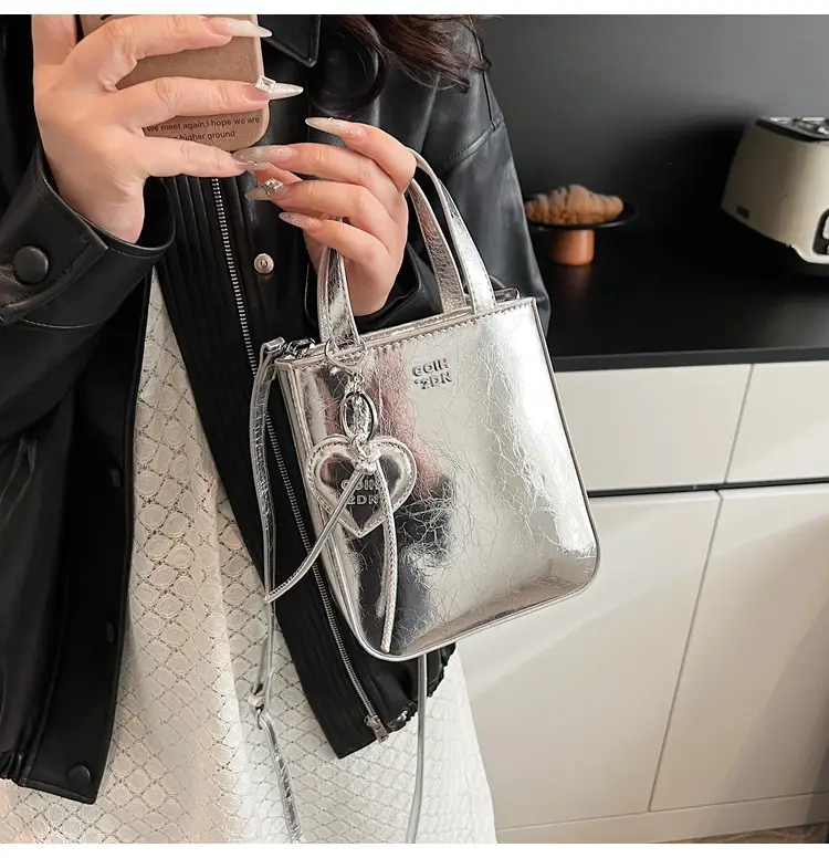 Trendy Crossbody Phone Bag for Girls Solid Brown — feature 15