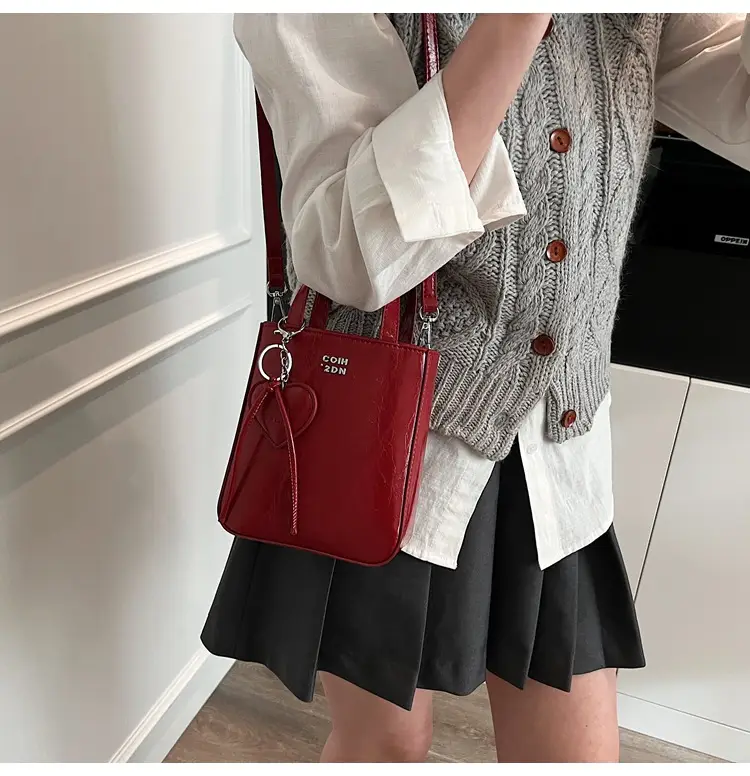 Trendy Crossbody Phone Bag for Girls Solid Brown — feature 21