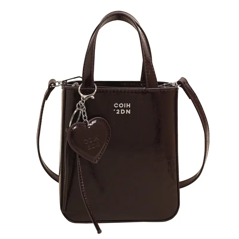 Trendy Crossbody Phone Bag for Girls Solid Brown