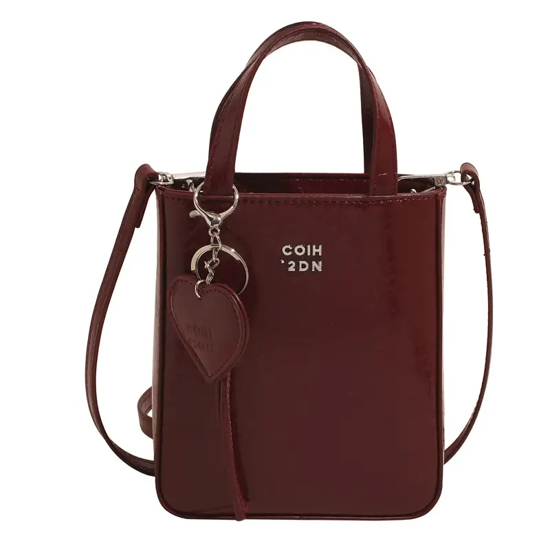 Trendy Crossbody Phone Bag for Girls Solid Brown
