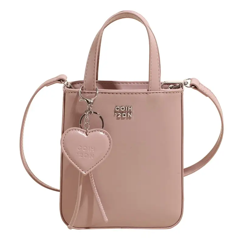 Trendy Crossbody Phone Bag for Girls Solid Brown