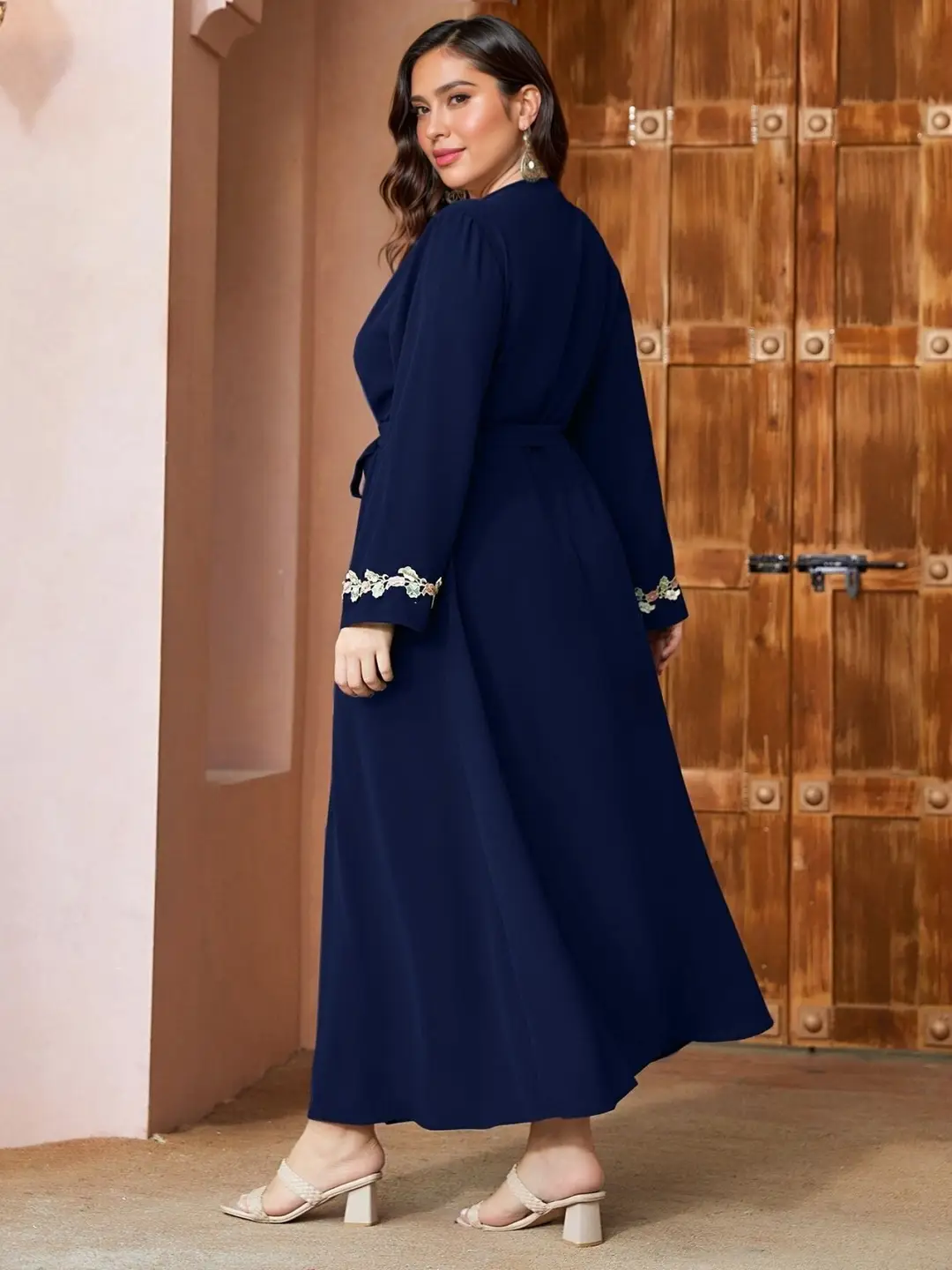 Elegant and Stylish Gold-Stamped Lace Patchwork Dress Set for Women 2025 Cross-Border Plus Size Dress
