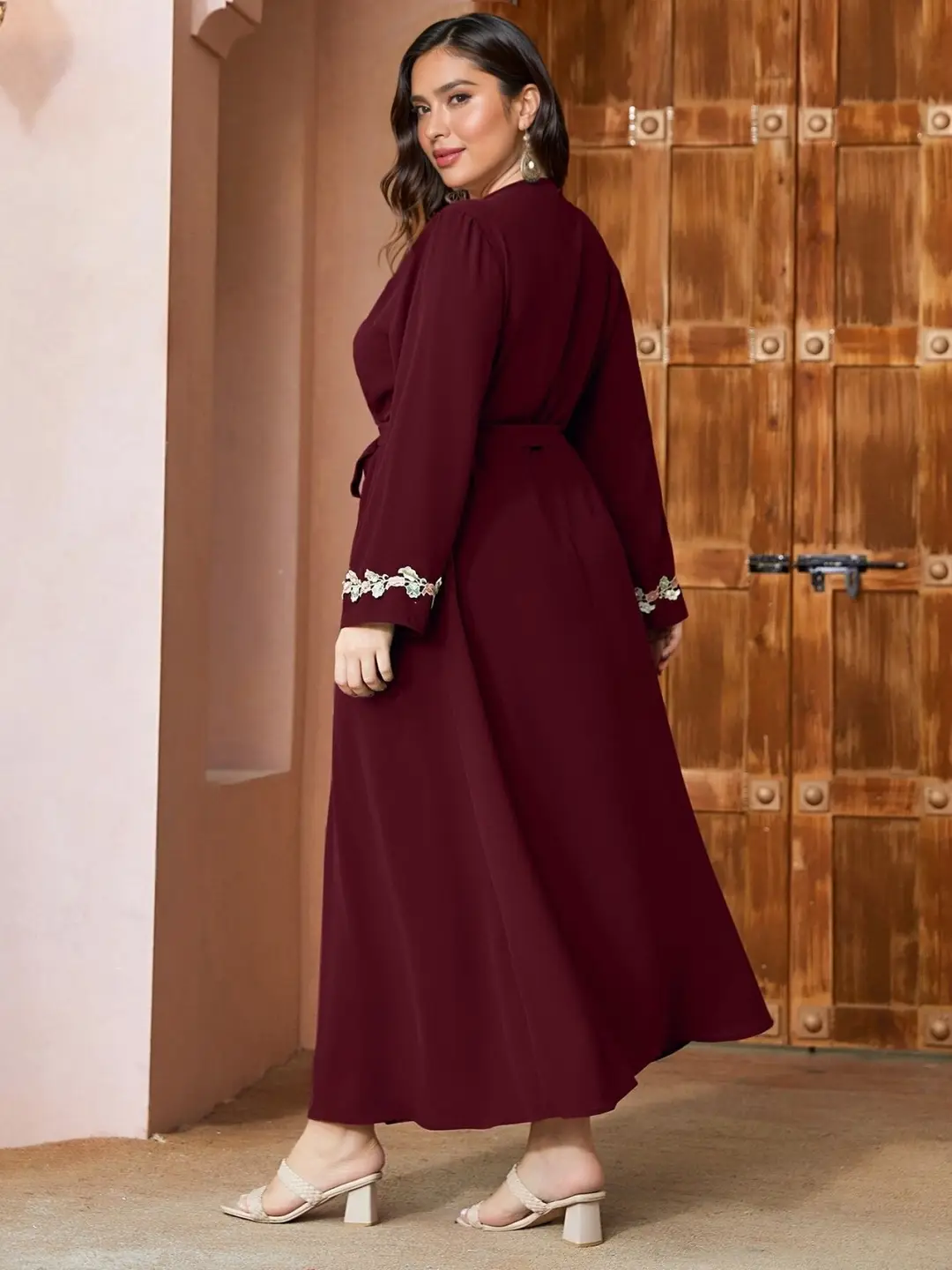 Elegant and Stylish Gold-Stamped Lace Patchwork Dress Set for Women 2025 Cross-Border Plus Size Dress — feature 10