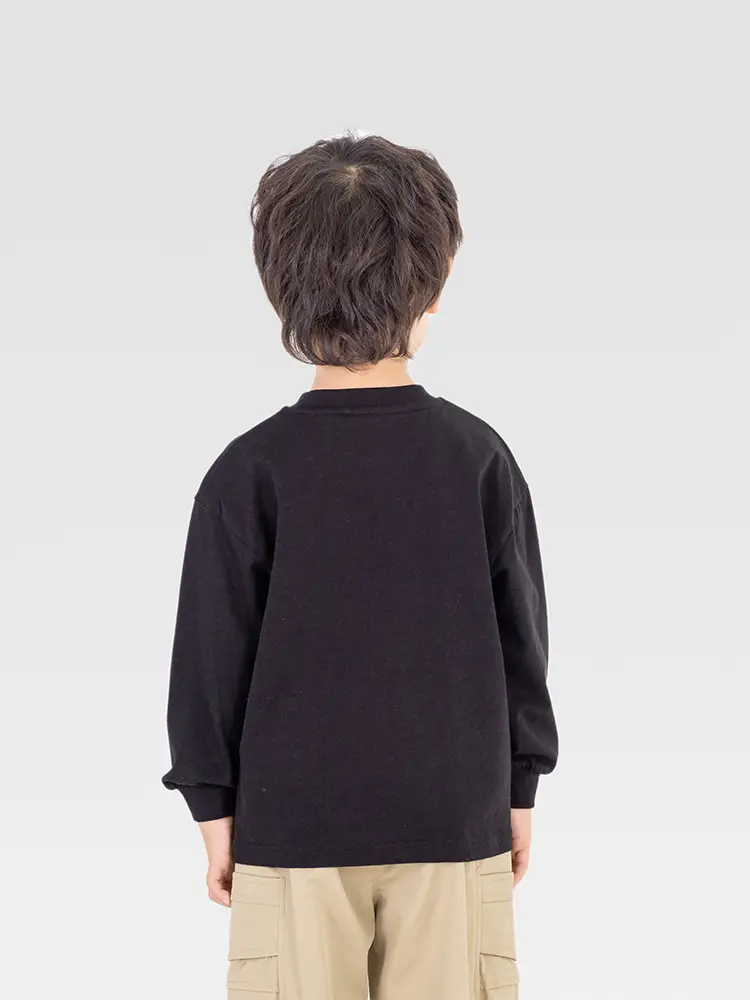 Children's White Long Sleeve Korean Style T-Shirt Boys Spring Autumn