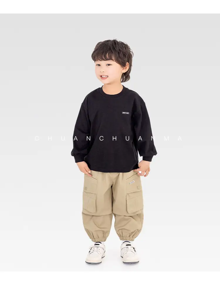 Children's White Long Sleeve Korean Style T-Shirt Boys Spring Autumn — feature 22