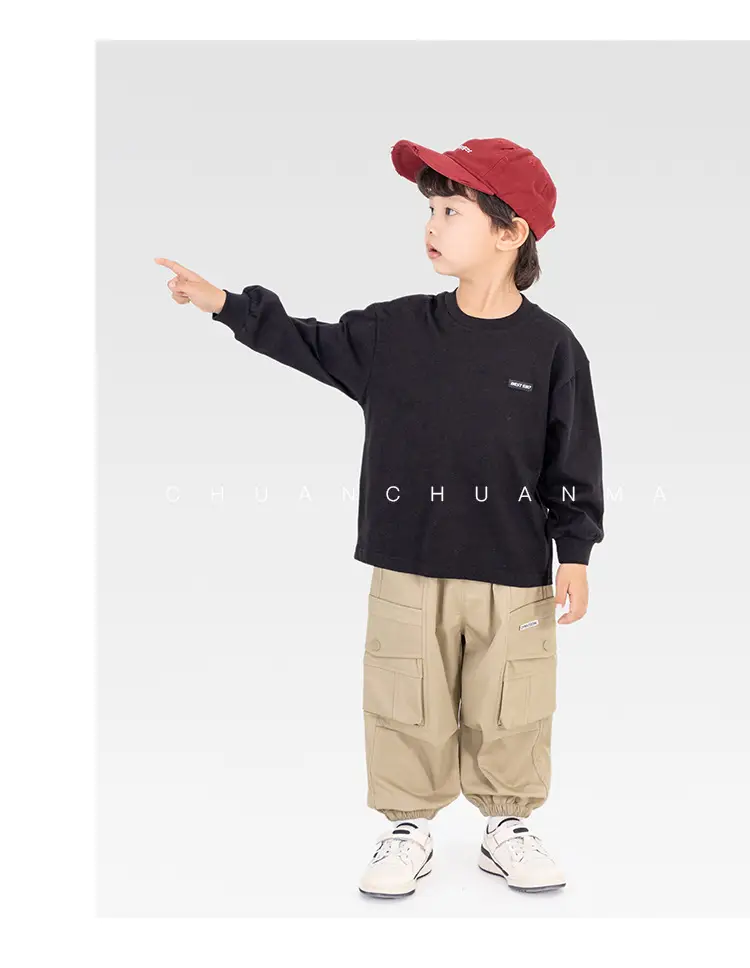 Children's White Long Sleeve Korean Style T-Shirt Boys Spring Autumn — feature 28
