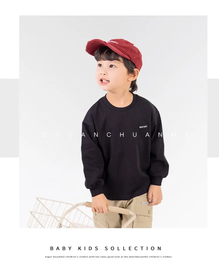 Children's White Long Sleeve Korean Style T-Shirt Boys Spring Autumn — feature 29