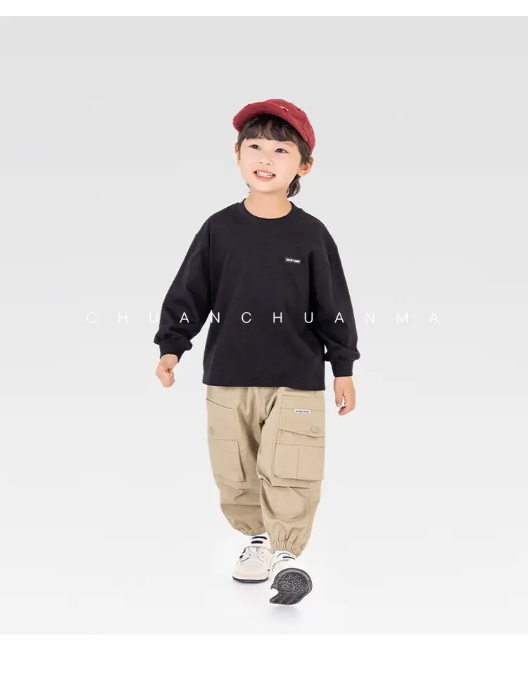 Children's White Long Sleeve Korean Style T-Shirt Boys Spring Autumn — feature 31