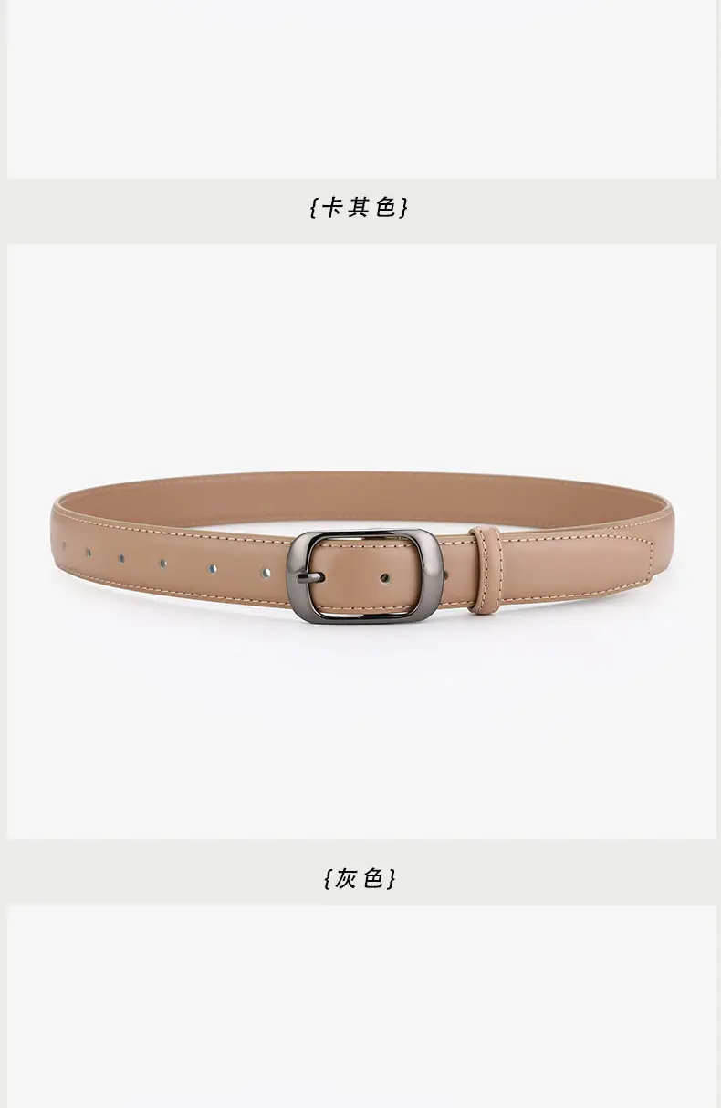 Men Women White Leather Belt Casual Decorative — feature 11