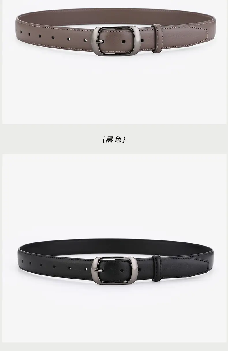 Men Women White Leather Belt Casual Decorative — feature 12