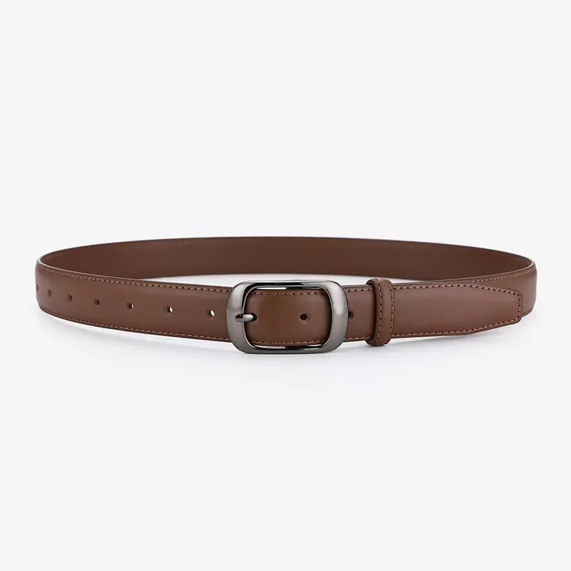 Men Women White Leather Belt Casual Decorative - Image 3
