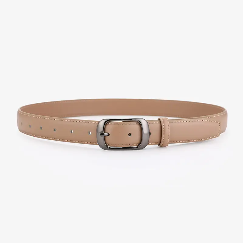 Men Women White Leather Belt Casual Decorative - Image 5