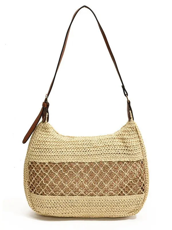 Women's Straw Woven Shoulder Bag Large Capacity Beach Travel - Image 7