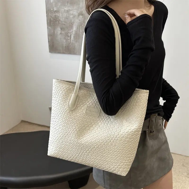 Pink Embossed Women's Tote Bag 2024 Summer - Image 8