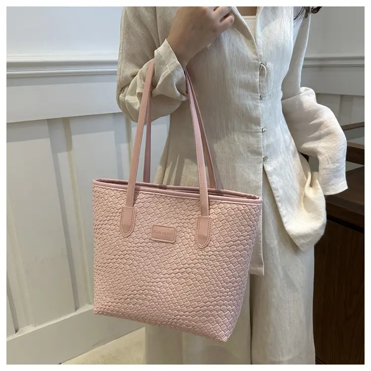 Pink Embossed Women's Tote Bag 2024 Summer — feature 15