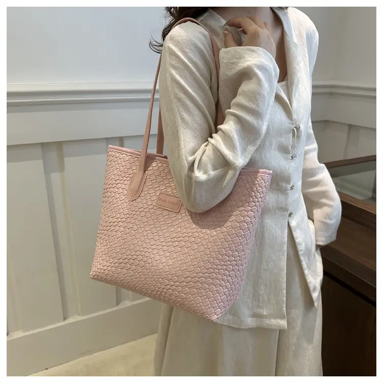 Pink Embossed Women's Tote Bag 2024 Summer — feature 16