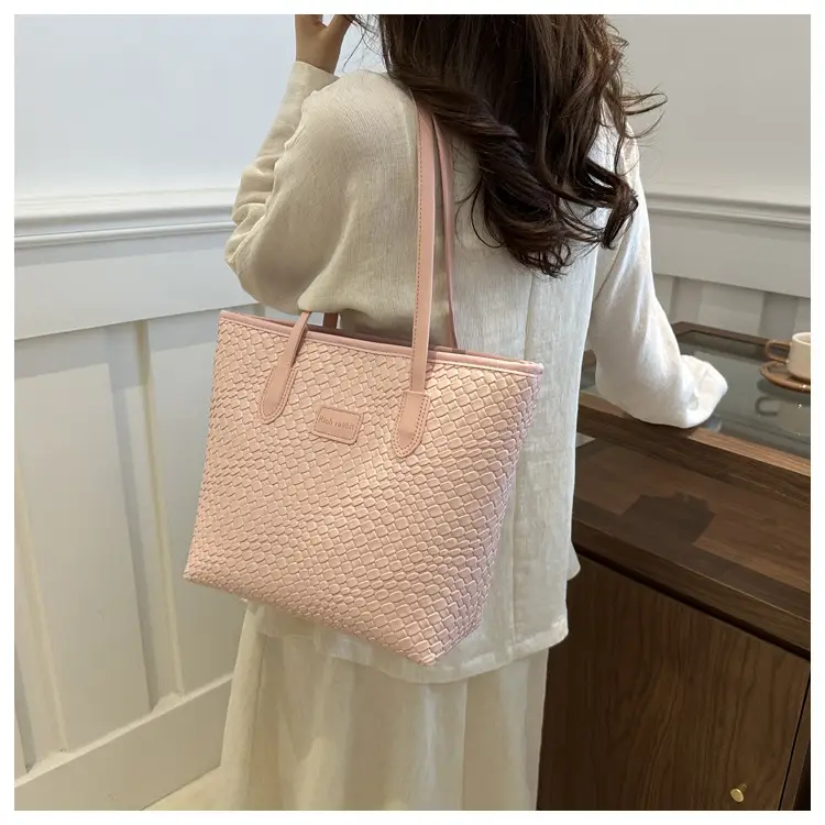 Pink Embossed Women's Tote Bag 2024 Summer — feature 17