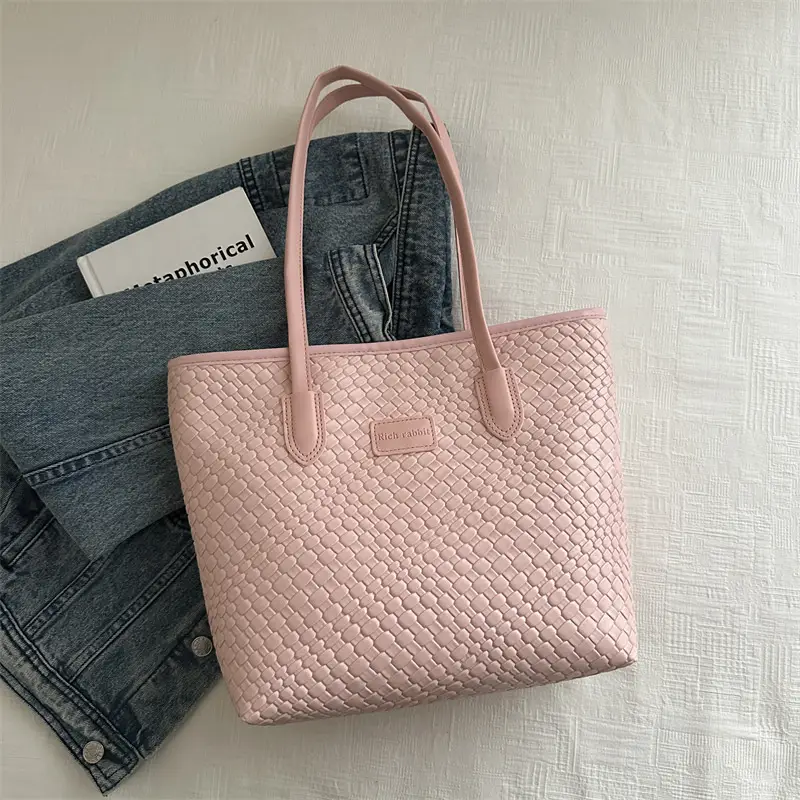 Pink Embossed Women's Tote Bag 2024 Summer - Image 4