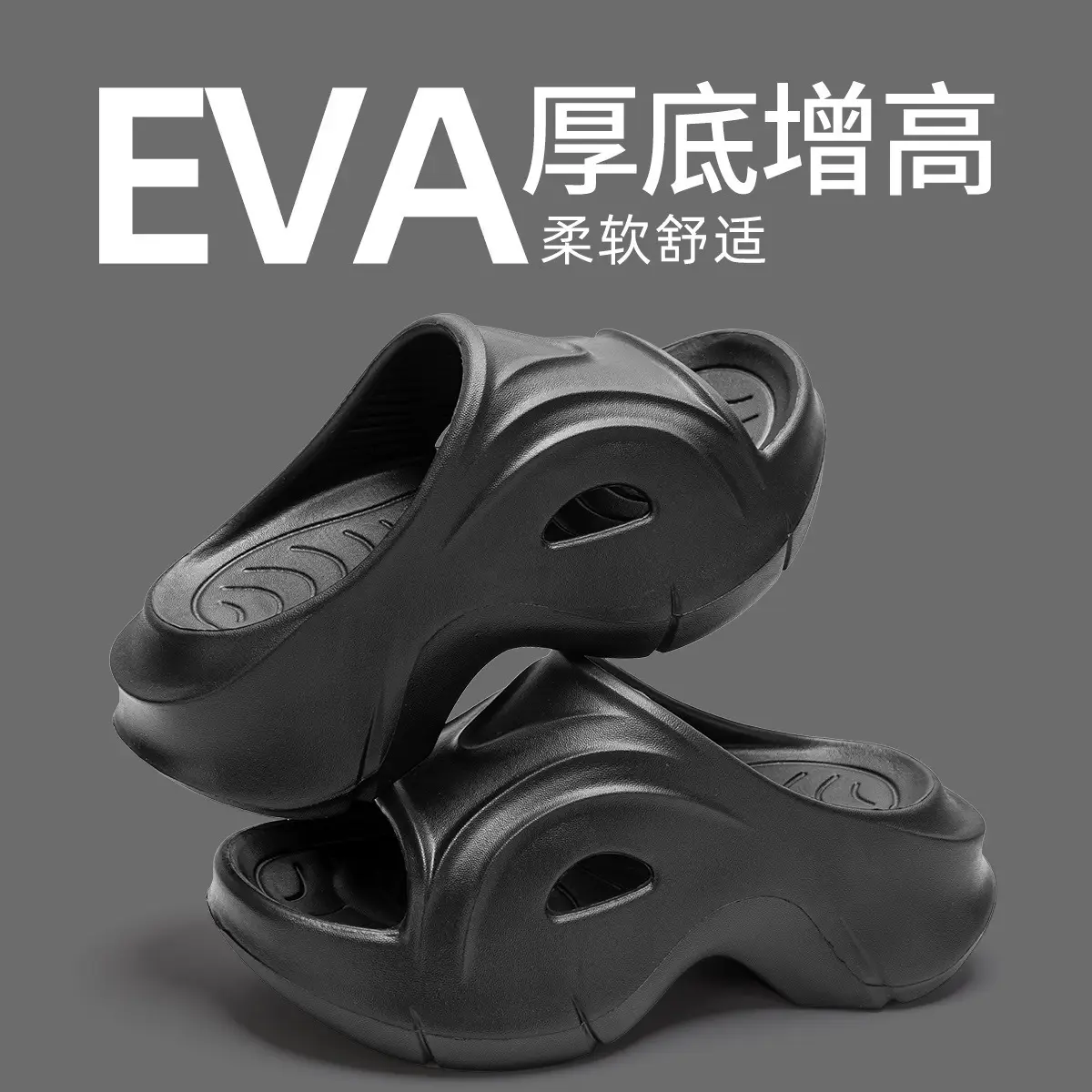 Women Squishy Heel Slippers Black 2025 - Image 3