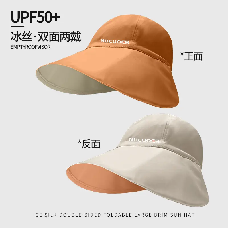 Double-Sided Fisherman Hat Women Grey UV Cover - Image 9