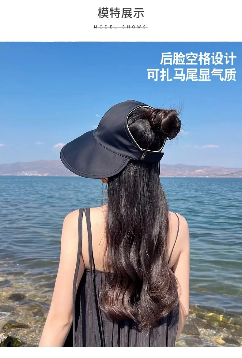 Double-Sided Fisherman Hat Women Grey UV Cover — feature 11