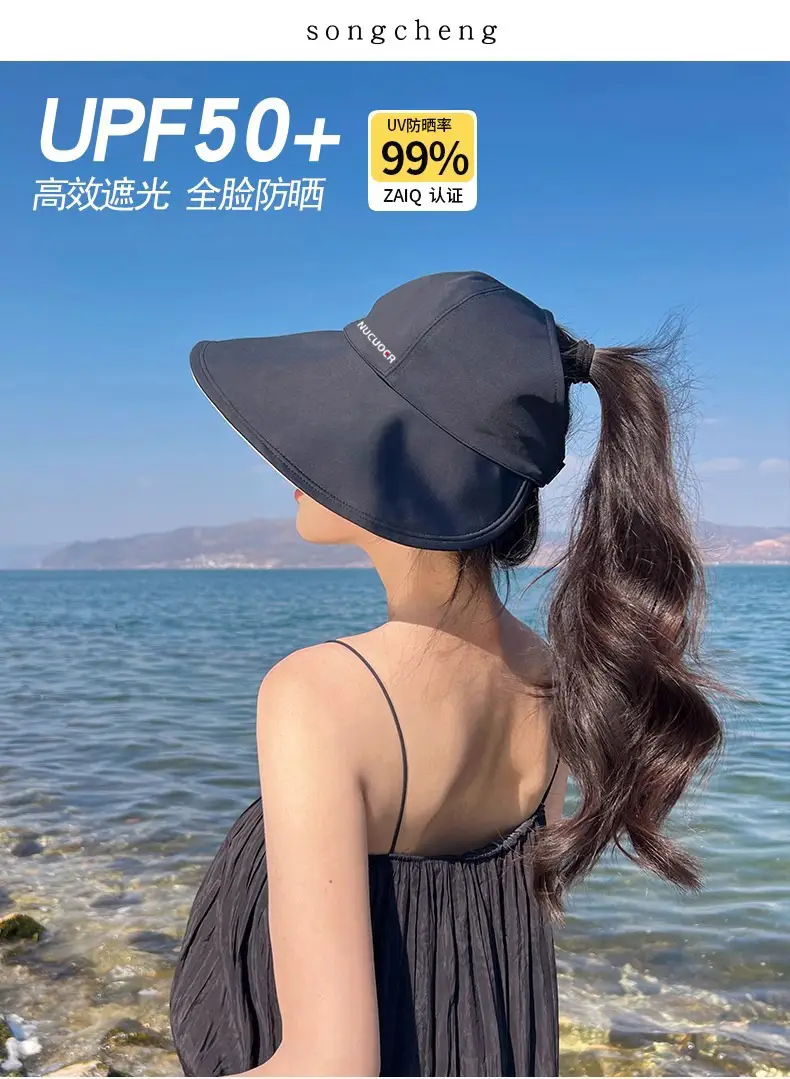 Double-Sided Fisherman Hat Women Grey UV Cover — feature 2