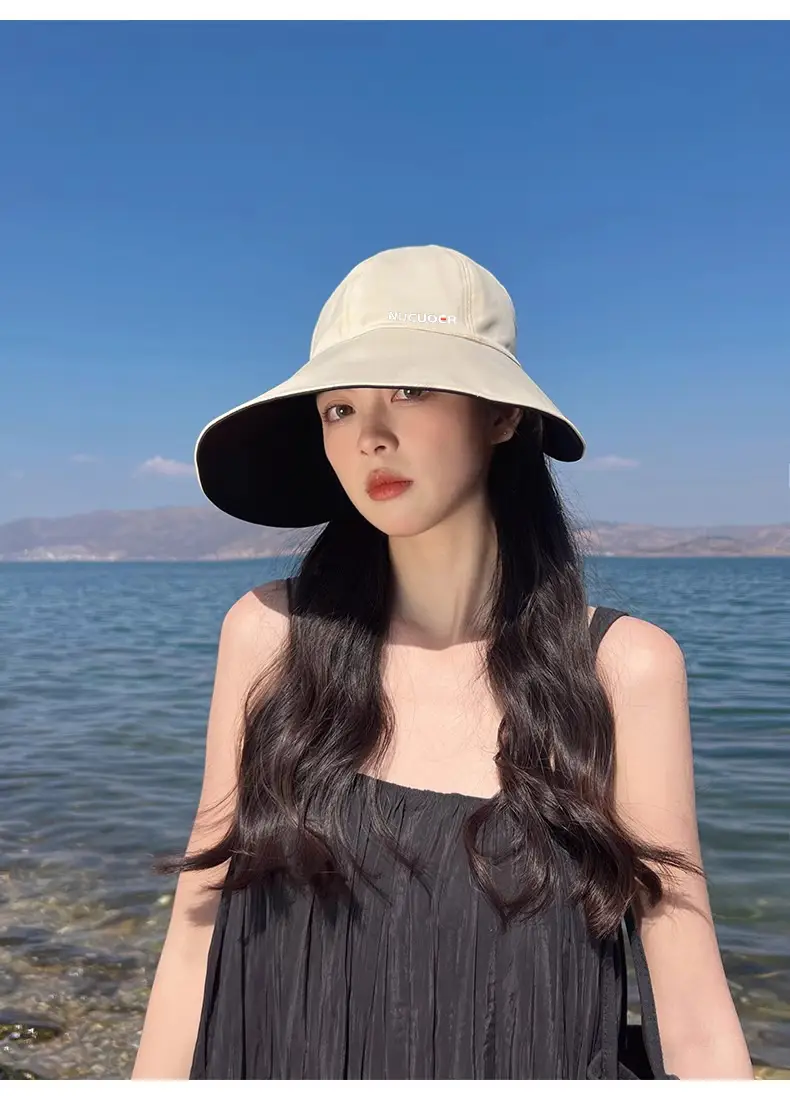 Double-Sided Fisherman Hat Women Grey UV Cover — feature 3