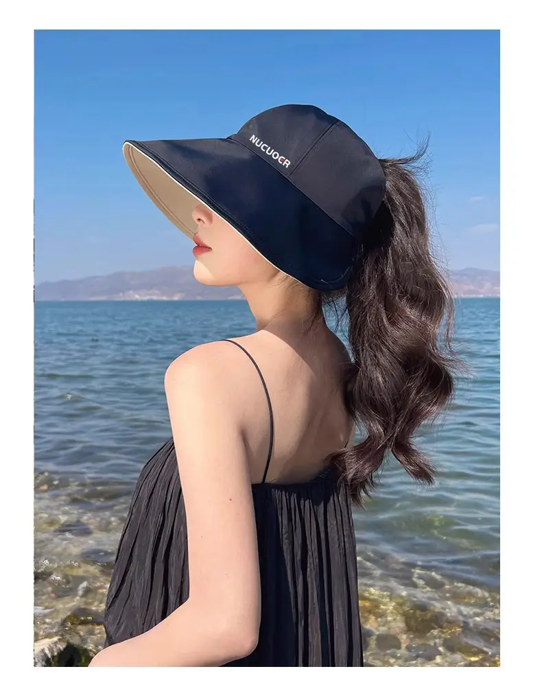 Double-Sided Fisherman Hat Women Grey UV Cover — feature 7