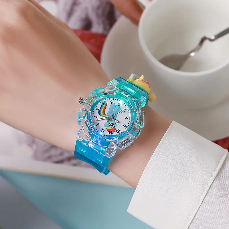 New Luminous Children's Watch Anime Cartoon Pony Doll Pointer Quartz Watch Male and Female Student Sports Electronic