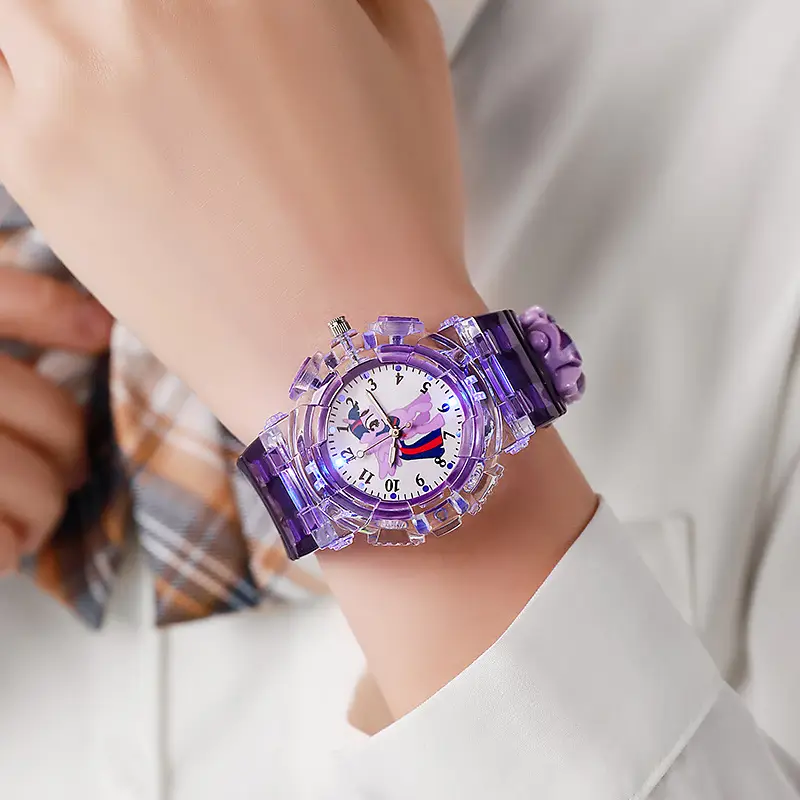 New Luminous Children's Watch Anime Cartoon Pony Doll Pointer Quartz Watch Male and Female Student Sports Electronic