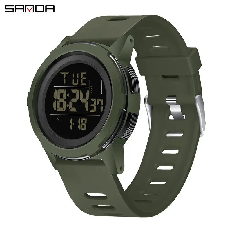 SANDA Yellow Digital Watch for Students Outdoor Use - Image 3