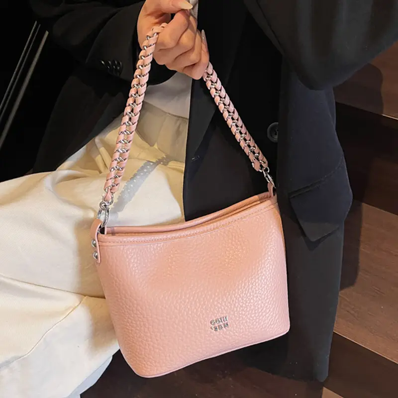 Women Retro Shoulder Bag White Leather 2026 - Image 8