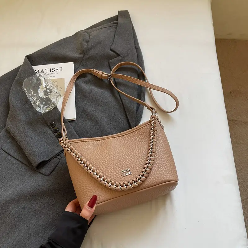 Women Retro Shoulder Bag White Leather 2026 - Image 5