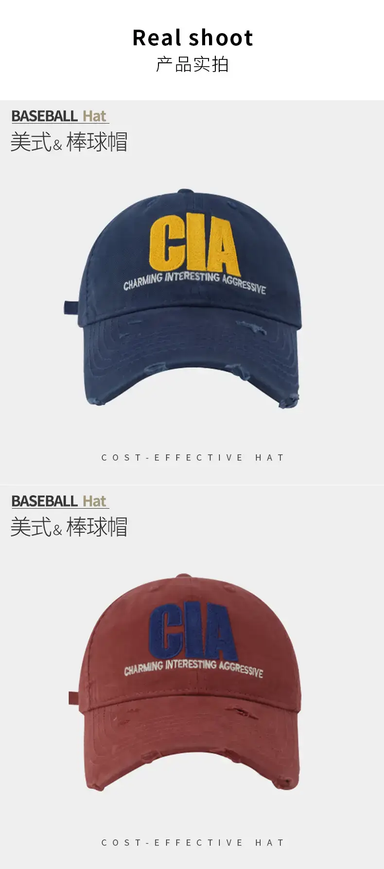 Men's Black CA Embroidered Baseball Cap — feature 22