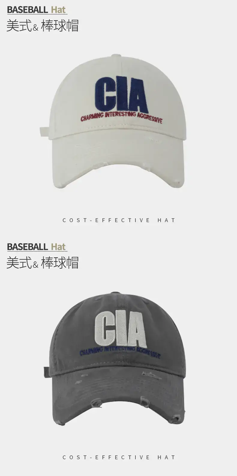 Men's Black CA Embroidered Baseball Cap — feature 23