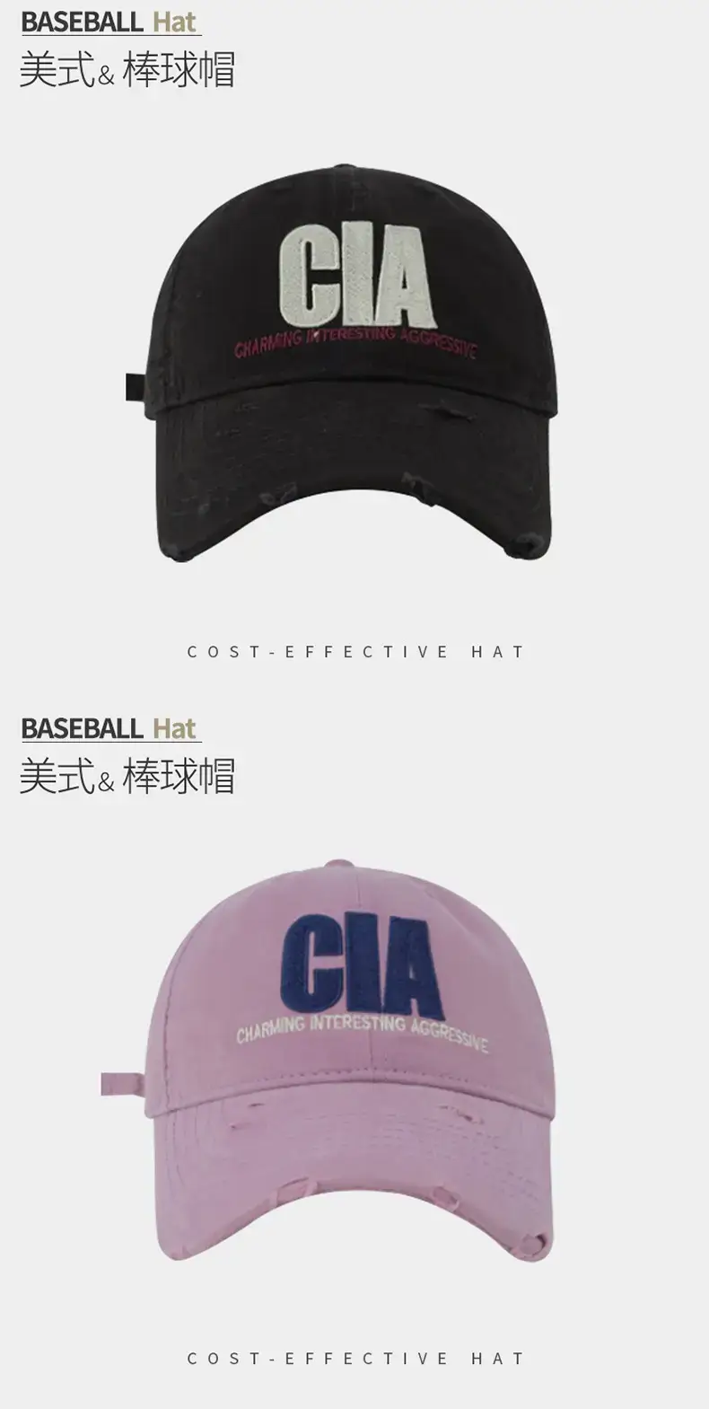 Men's Black CA Embroidered Baseball Cap — feature 24