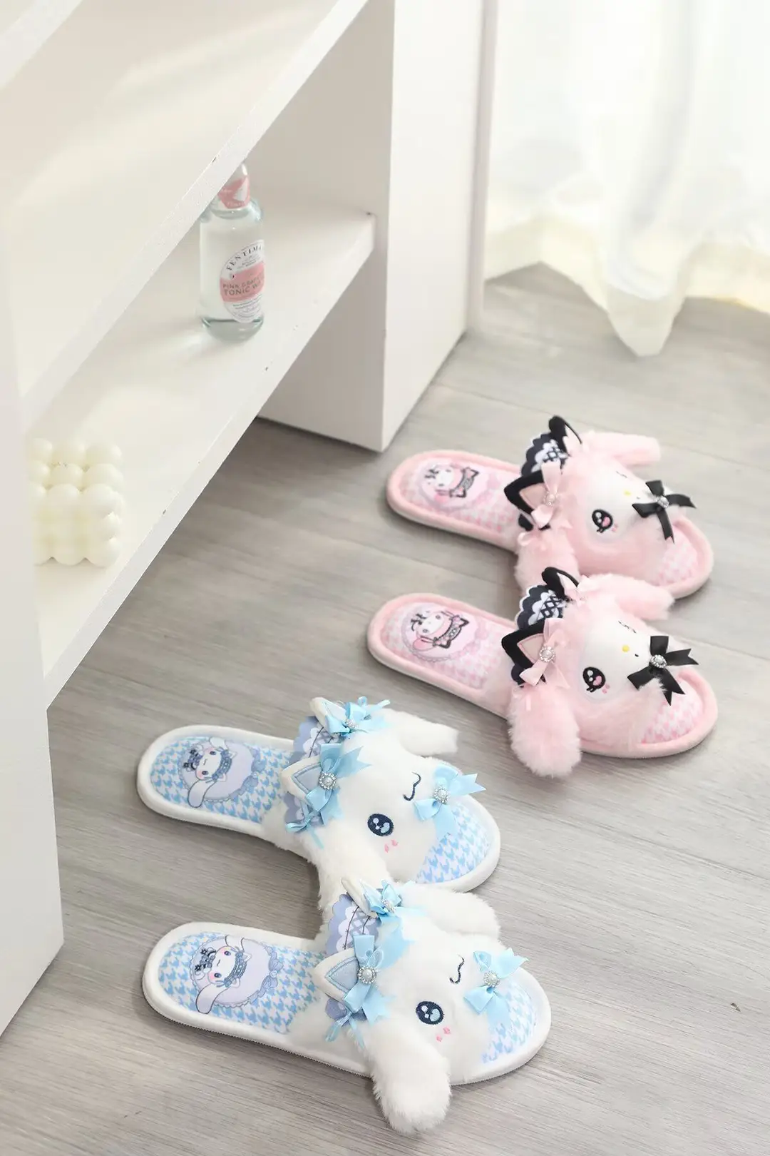 Summer Cute Cartoon Fish Mouth Home Shoes Plush Indoor Non-Slip Thin Cotton Slippers Spring & Fall Open Toe Slippers for Women — feature 10