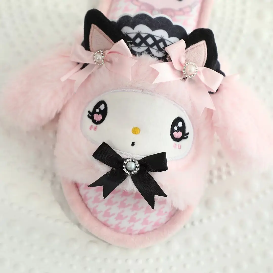 Summer Cute Cartoon Fish Mouth Home Shoes Plush Indoor Non-Slip Thin Cotton Slippers Spring & Fall Open Toe Slippers for Women — feature 9
