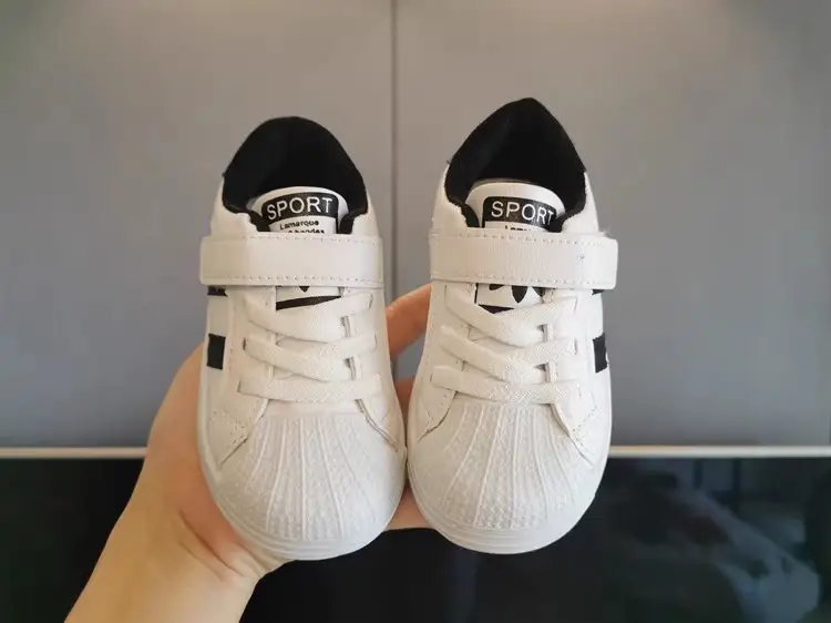 White Kids Sports Sneakers for Kids Kindergarten — feature 2