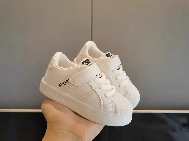 White Kids Sports Sneakers for Kids Kindergarten — feature 5