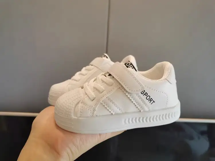 White Kids Sports Sneakers for Kids Kindergarten — feature 6